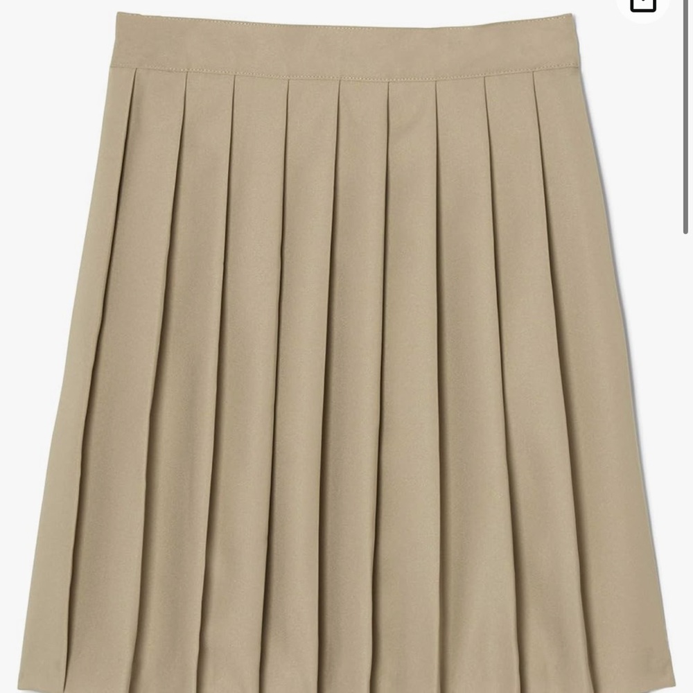 Midi Pleated Beige Skirt